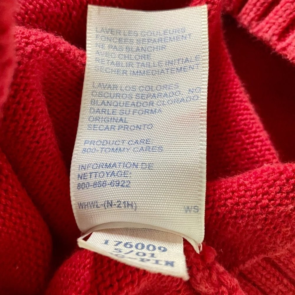 Tommy Hilfiger Red Mock Neck Sleeveless Sweater Women Small Vintage - Picture 7 of 8